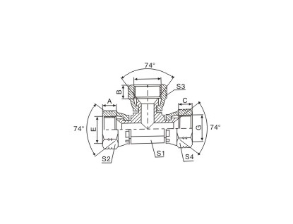 美制JIC內(nèi)螺紋74°內(nèi)錐