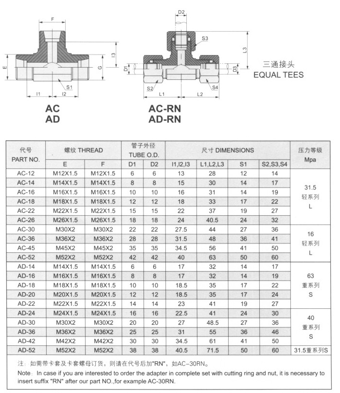 三通接頭